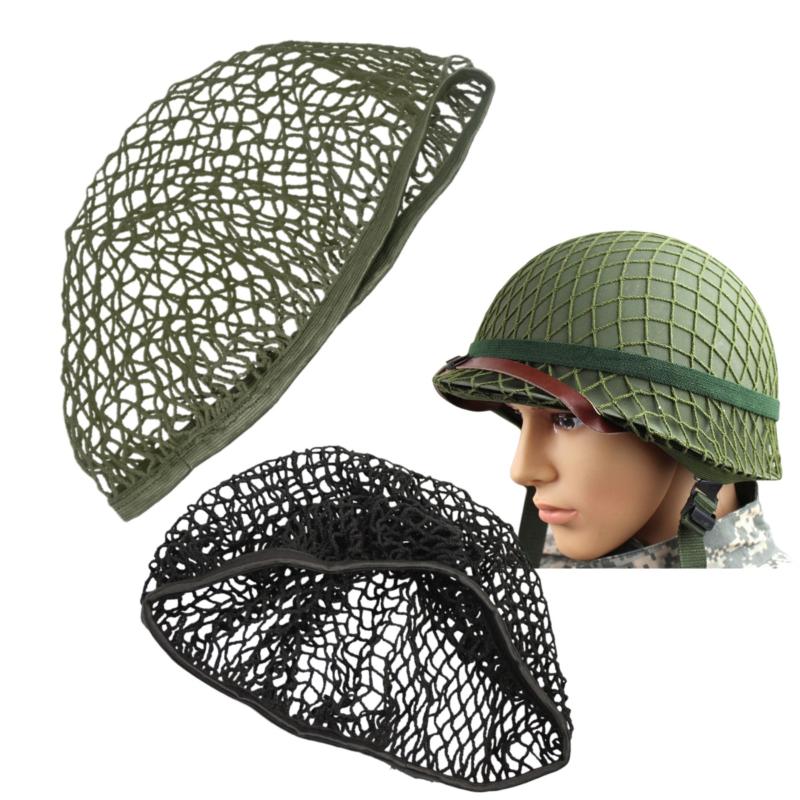1 Stuk Legerhelm Net Groen Zwart Tactische Helm Net Cover Voor M1 M35 M88 Mk1 Mk2 Helm Airsoft Beschermhoes