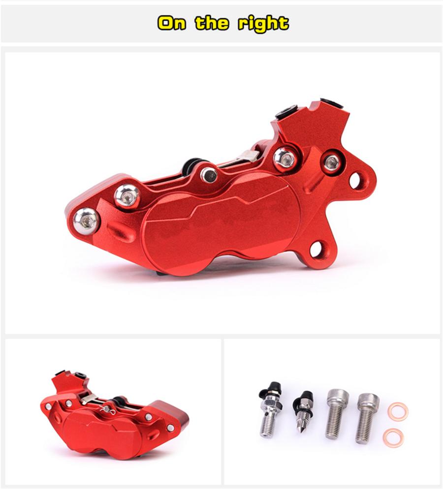 Universalūs dešiniai CNC aliuminio motociklo 42 mm stabdžių suportai su 4 stūmokliais 32*27 mm Gtr Bws125 Kawasaki Moto Racing purviniam motociklui, skuteris