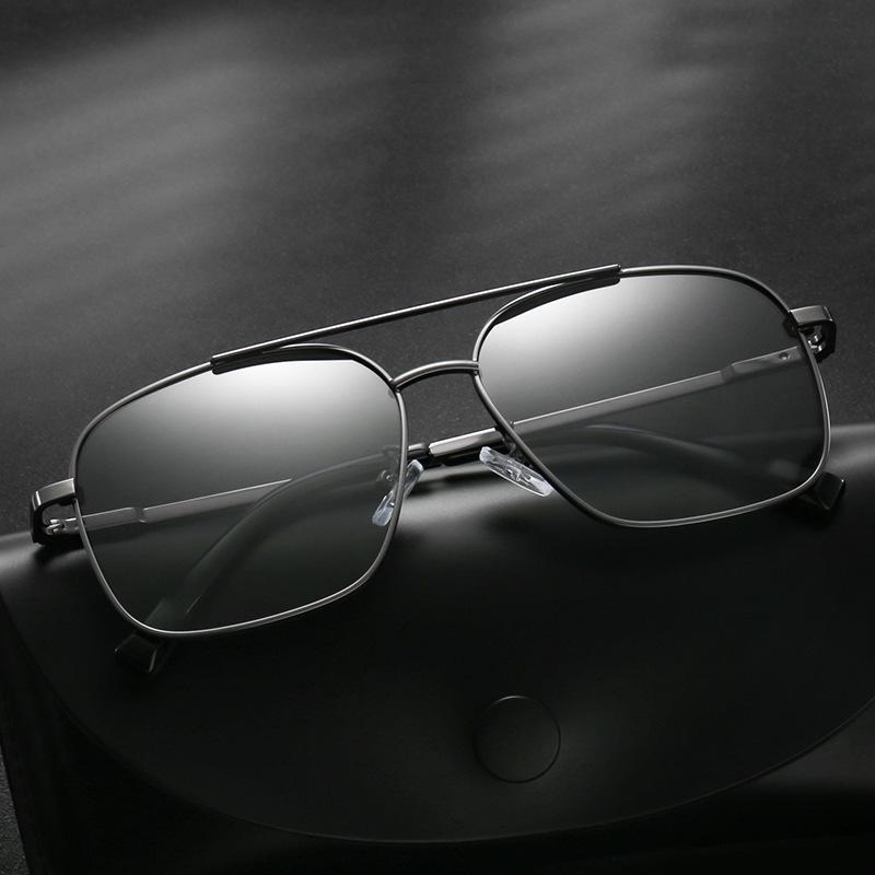 Fashion Polarized Sunglasses Men'S Trend Color-Changing Double Beam Sunglasses Uv-Proof Driver Glasses