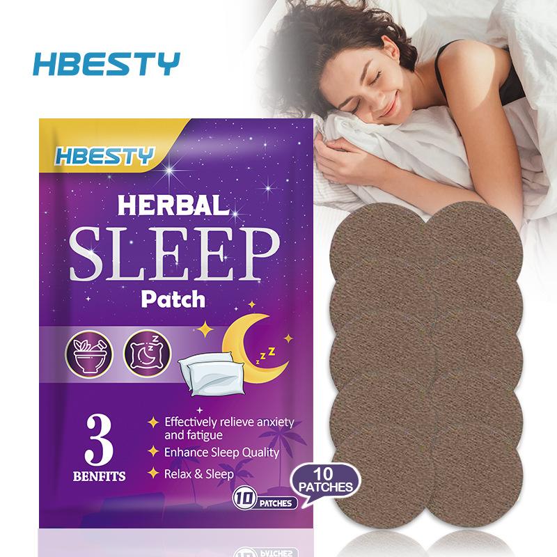 10pcs Sleep Promoting Patch Organic Herbal Sleeping Massage Relax Sticker for Improving Sleep Quality Relieve Fatigue
