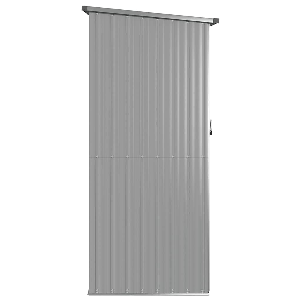 Vidaxl Garden Shed, Grey, 118.5X97X209.5 Cm, Galvanized Steel