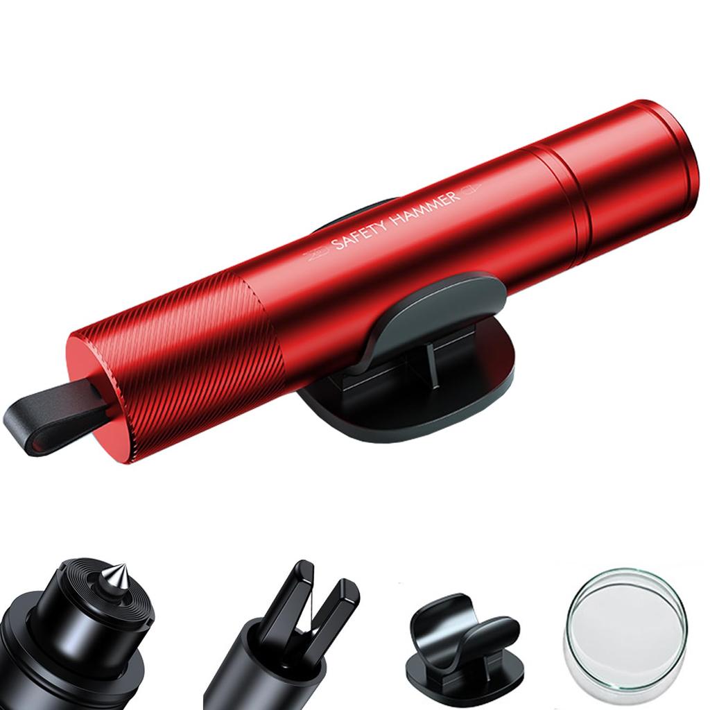 WINCLE Car Escape Hammer, Car Emergency Escape Hammer, Seat Belt Cutter, Trial Glass, With