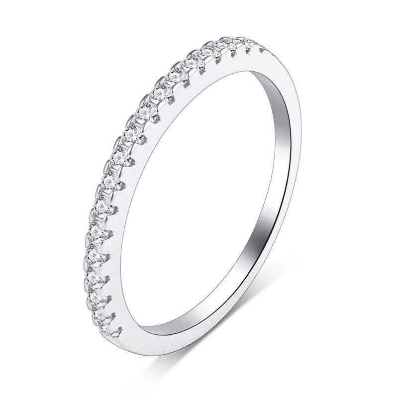 Elegant Women s 1 Carat Moissanite D Color S925 Sterling Silver Ring Size 6