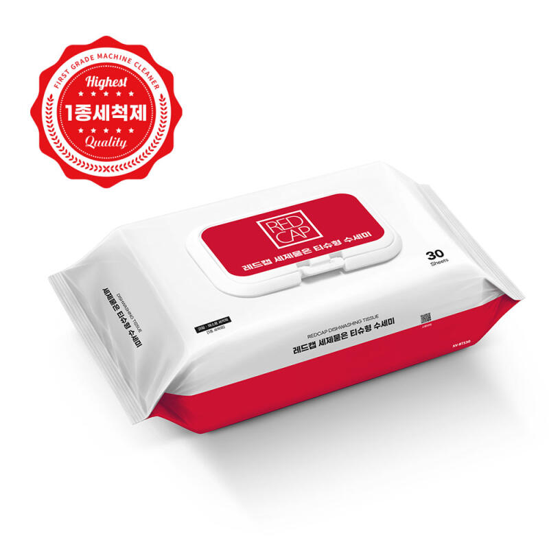 Red Cap Detergent-Free Safe Sponge 30 Sheets Tissue-Type Camping Sponge