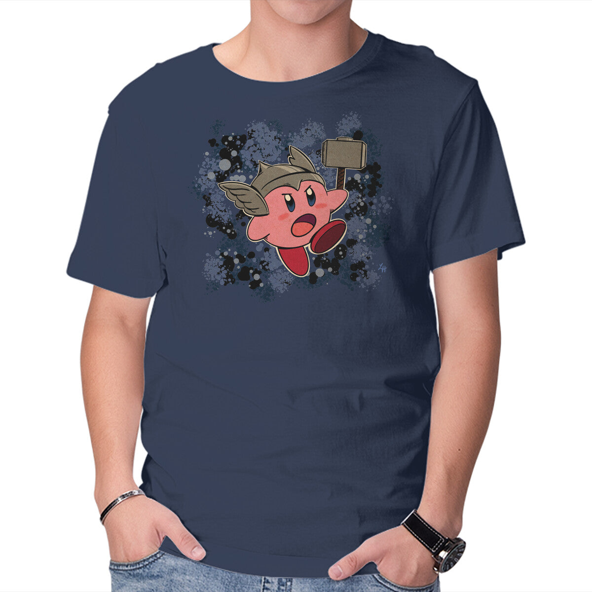 Unisex Crew Neck T-Shirt Kirby Krackle Graphic Short Sleeve Casual Tee XXXL