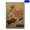 Vintage Pin Up Girl Poster Kraft Paper Posters and Prints Home Decor Painting Bar Cafe Hotel Living Room Decoration Wall Sticker