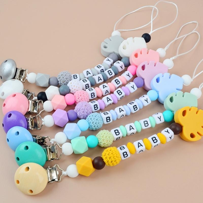 Baby Soother Chain Pacifier Holder Baby Toddlers Anti-drop Pacifier Strap Teether Toy Pacifier Dummy Chain Baby Supplies