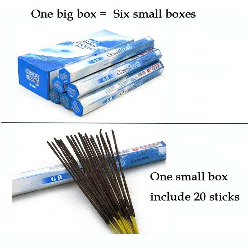 120 Sticks Indian Incense White Sage Meditation Lavender Yoga Sea Breeze Love Incense Purifying Air Deodorization Aromatherapy KTY