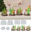 Silicone Figurine Mold Christmas Theme Crafting Moulds Silicone Texture Suitable for Party Decorating Projects and Home