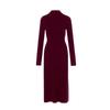 LANCY Women's Semi-Turtleneck Slim-Fit Knit Midi Dress