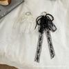 Korean Pearl Lace Bow Pendant Keychain Charm