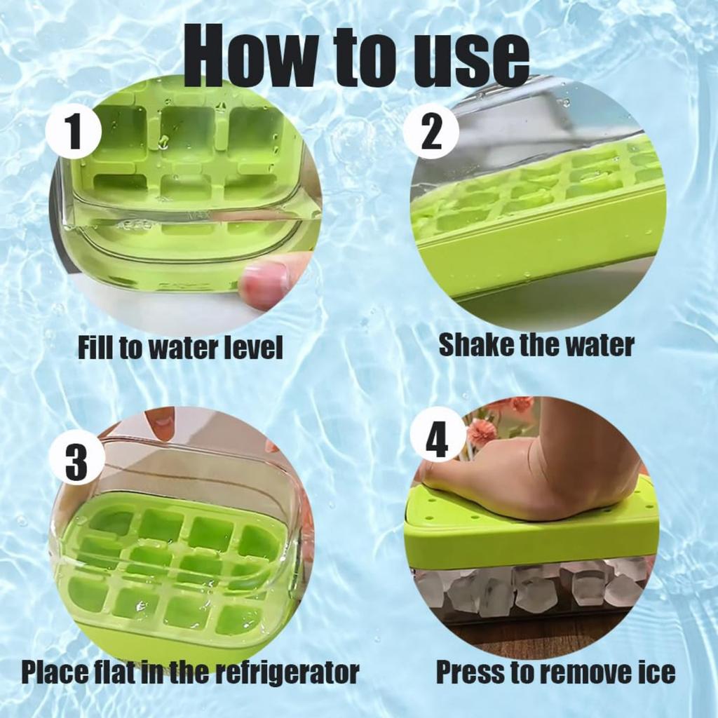 Ice Cube Mold Tray Water Bottle With Straps And Straw Silicone Ice Making Water Bottle Summer Cold Drink Bottle