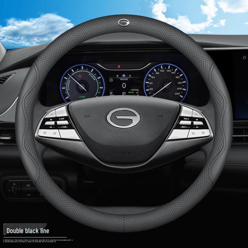 GAC AION Steering Wheel Cover Genuine Leather Grip for AION S Plus/Y Plus/Xuan580/Mei580V/LX