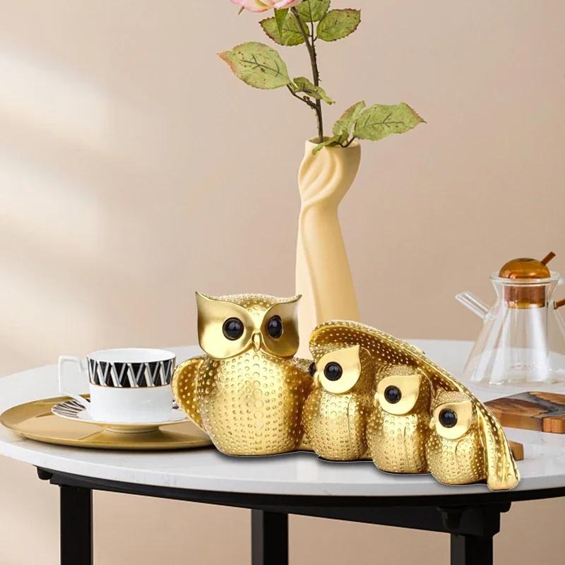 Owl Statue Home Decoration Bird Statue Desktop TV Cabinet Statue Decorations Exquisite Desktop Decoration Home