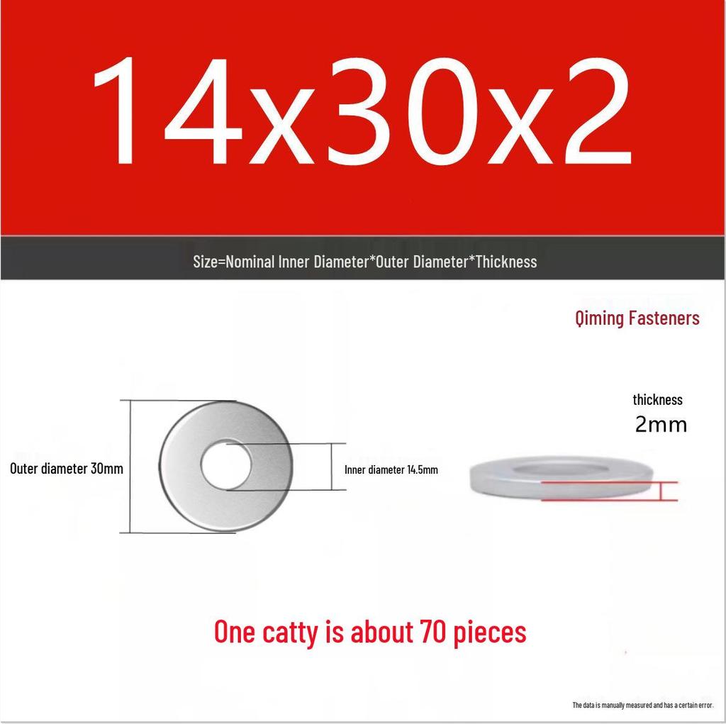 4.8 Grade Galvanized Iron Flat Washer M3-M40 Oversized Metal Screw Gasket Washer