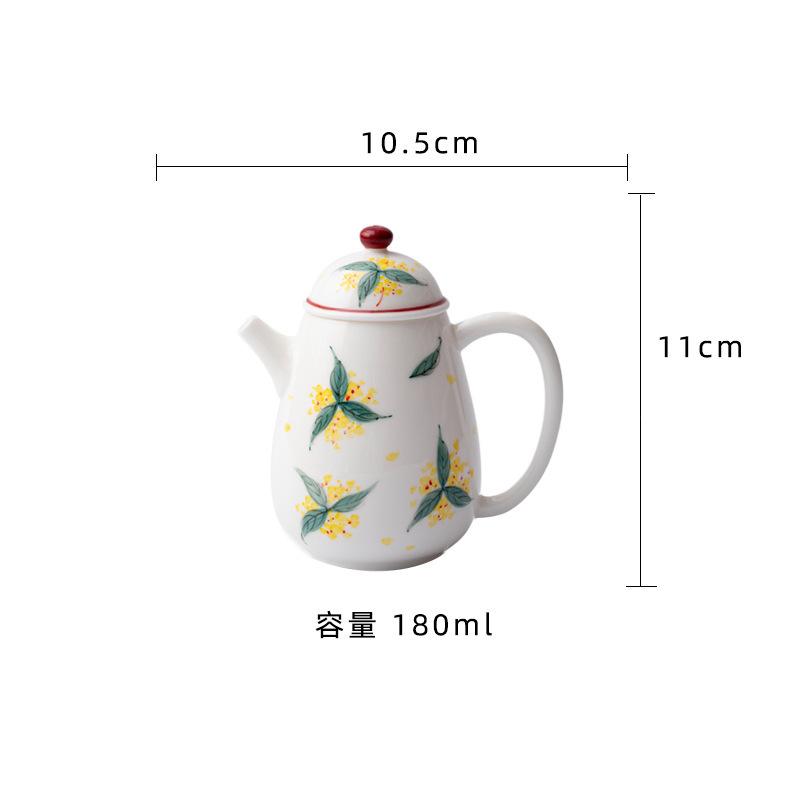 

180ml Hand-painted Osmanthus Teapot Retro Tea Infuser Pot Tea Making Kettle With Ball Hole Tea Services Accessories Decoration