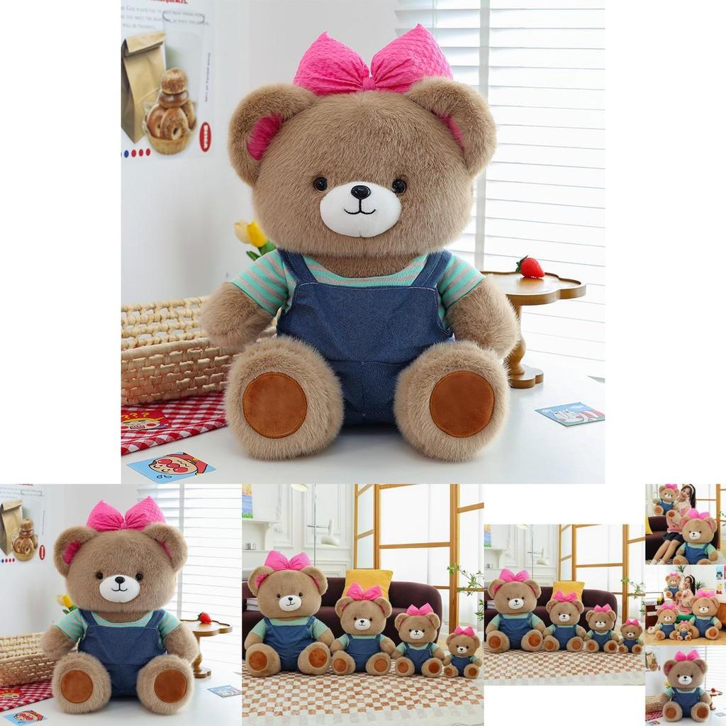 Adorable Pink Bow Teddy Bear Plush Toy Cute Cartoon Animal Design For All Ages Birthday Gift