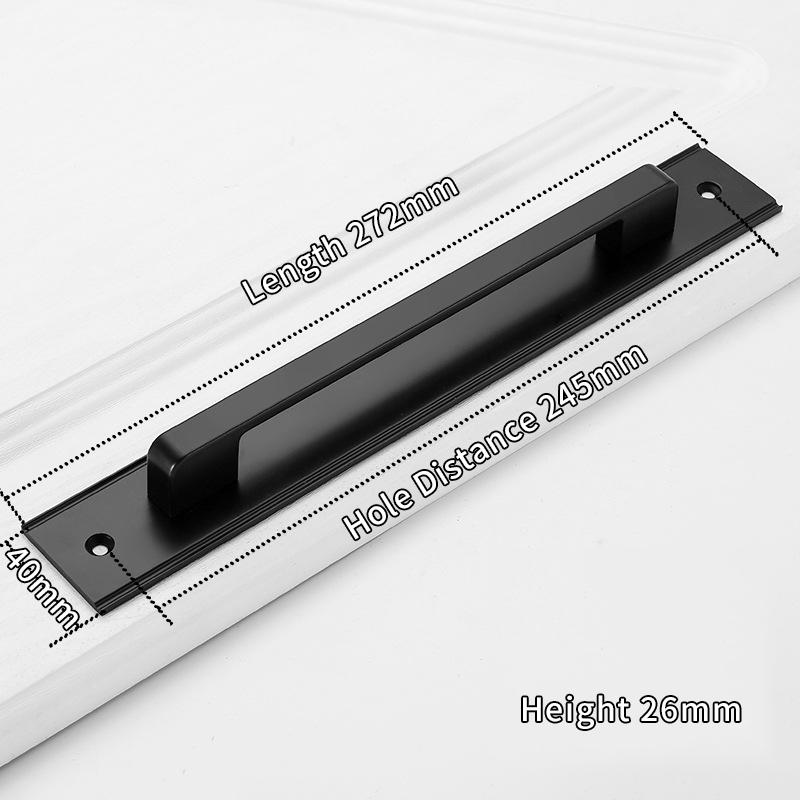 KAK Aluminiumlegierung Schwarze Türgriffe für Innentüren Schlafzimmer Küchentürgriffe Möbelgriff Türbeschläge