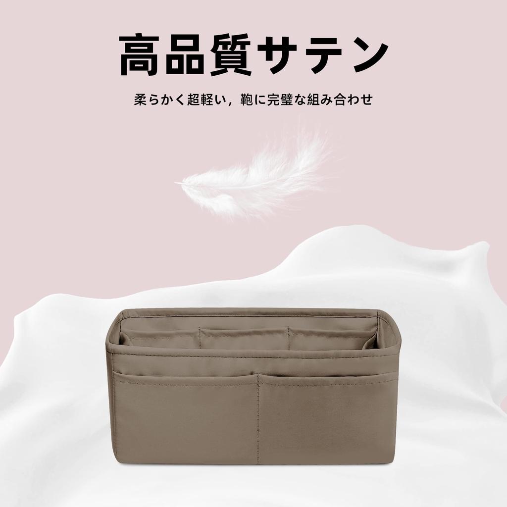 DGAZ luksusowa satynowa torba tote z wewnętrzną przegródką torba Birkin-in-back 25/30/35/40Torby (Taupe, BK40)