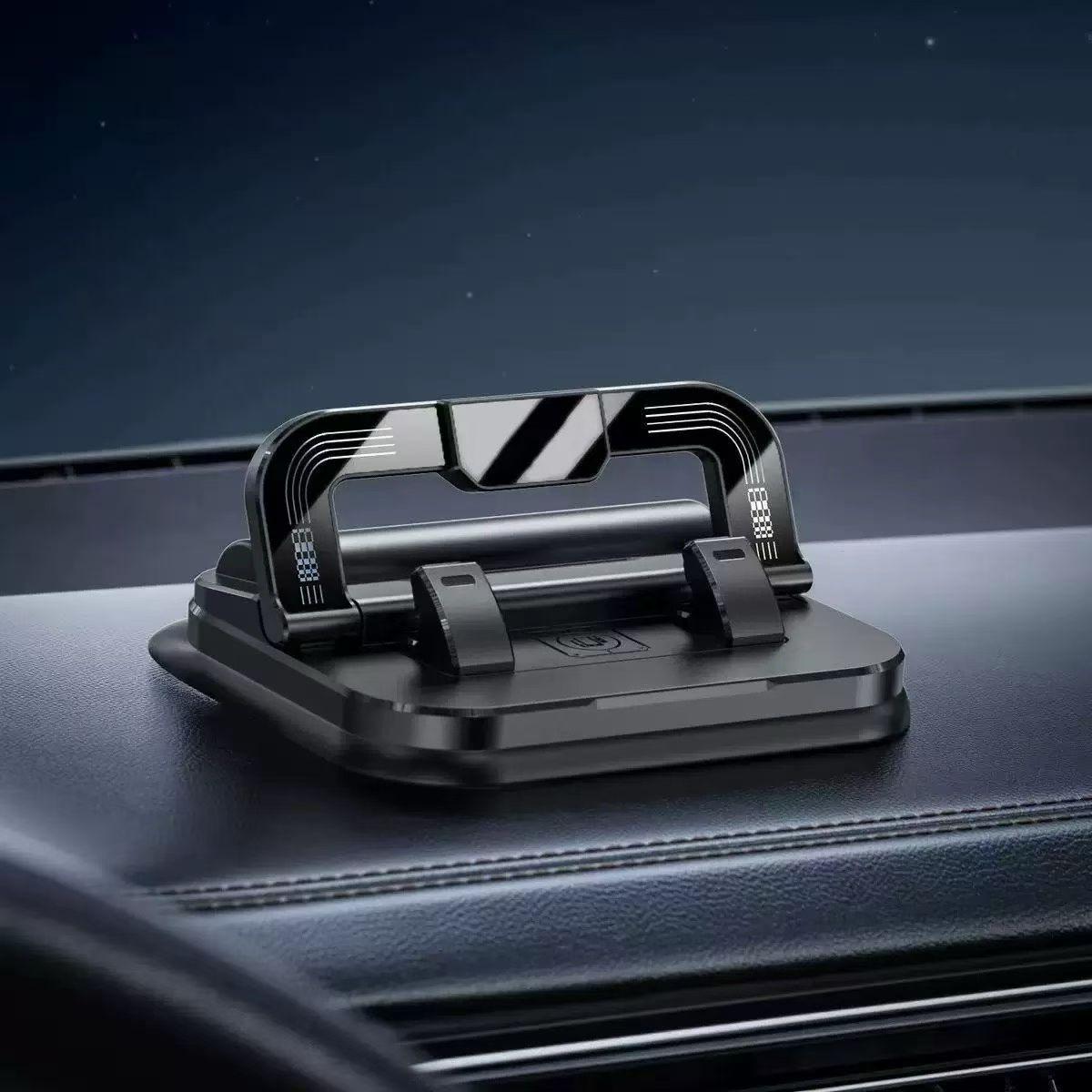 2-in-1 Car Phone & License Plate Holder: Stable, Anti-Shake Dashboard Mount for Universal Navigation