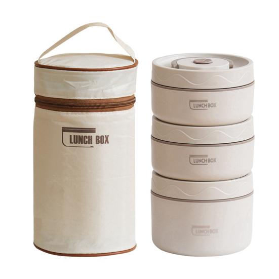 Izolovaná sada svačinových boxů 2/3/4 patra Oddělitelné stohovatelné tepelné nádoby na jídlo Vhodné do mikrovlnné trouby Bento box do práce a na cesty