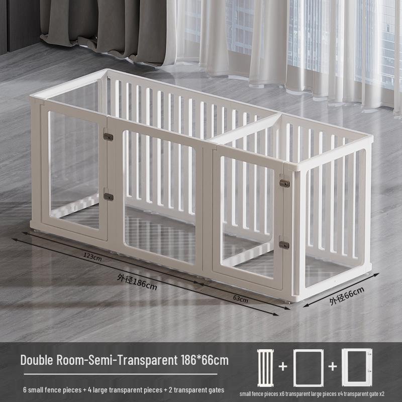 75cm Tall Transparent Acrylic Dog Fence - Indoor Pet Barrier & Modular Cage