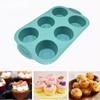 6 Holes Silicone Cake Mold Mini Muffin Cupcake Mould DIY Baking Pan Non-Stick Pudding Chocolate Dessert Tray Baking Tools