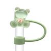 2 Peças Tampa de Silicone para Canudo Diâmetro Interno 10mm Design de Urso Tampa de Canudo Protetor de Canudo à Prova de Poeira para Copos e Garrafas Tampa de Vedação Reutilizável para Bebidas