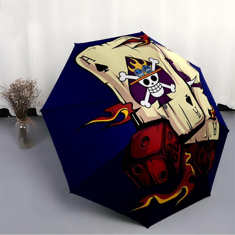 One Piece Automatic Open/Close Umbrella   Compact Travel Umbrella, 8 Rib Heavy Duty Construction, Ideal Gift, 163