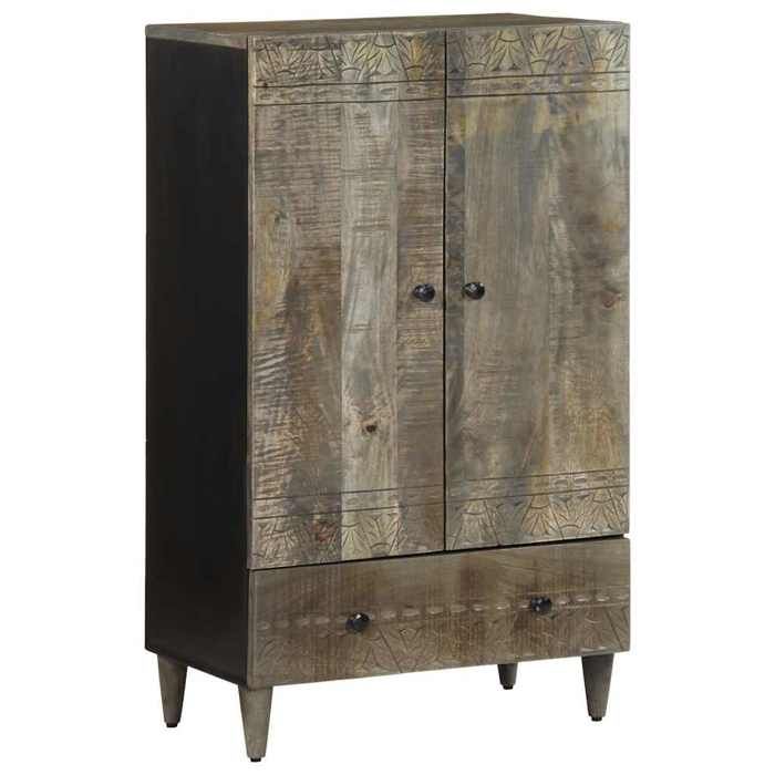 VidaXL Buffet 60x33x100 Cm Solid Mango Wood, Storage Cabinet, Hallway Cabinet, Side Cabinet, Cabinet of 4017822