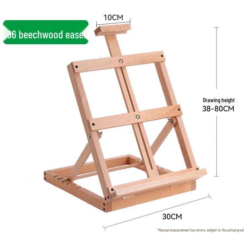 Portable Foldable Solid Wood Art Student Easel: Desktop Drawing Board and Artwork Display Stand