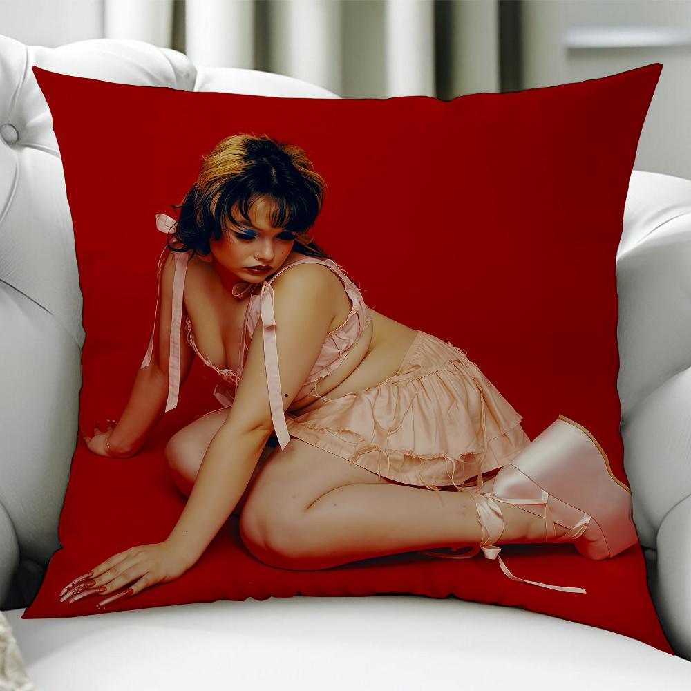 L-Lola Young Singer Cushion Cover Birthday Anniversary Gifts Double Sided Printed Zipper Cushion Cover Soft Skin Bedding