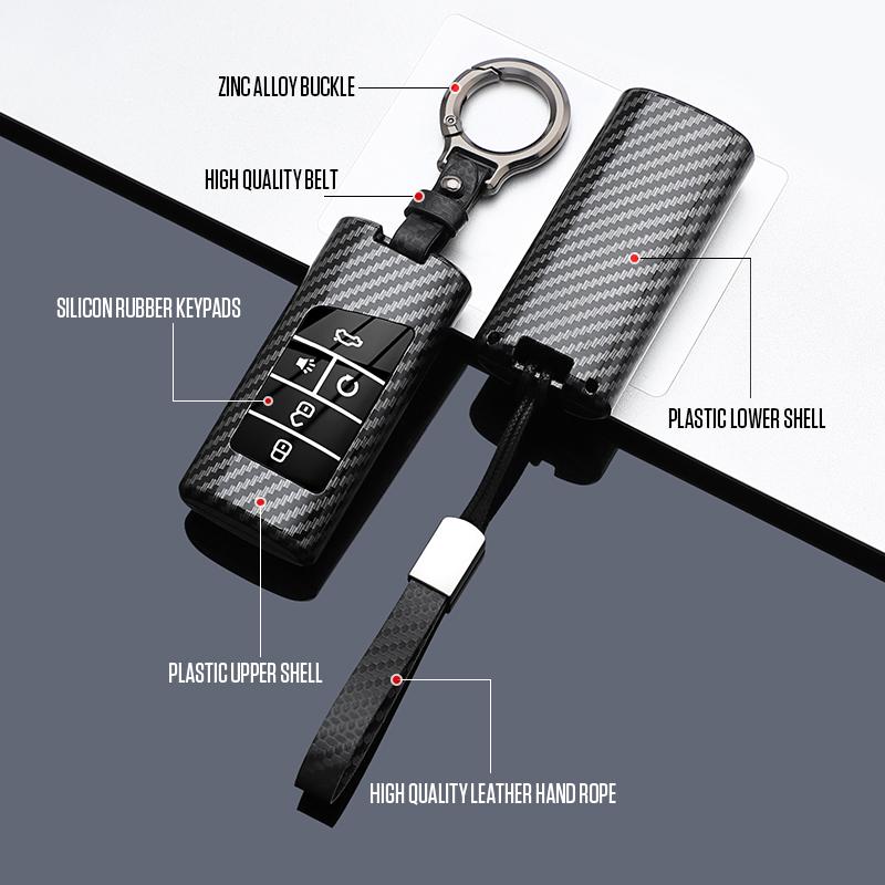 Interior Mouldings Car Key Case Cover For GAC Trumpchi GS4 GM8 GA3 GA6 SGS7 GA4 GS5 GS3 Legend GS8 Keychain Keyless Box Accessor