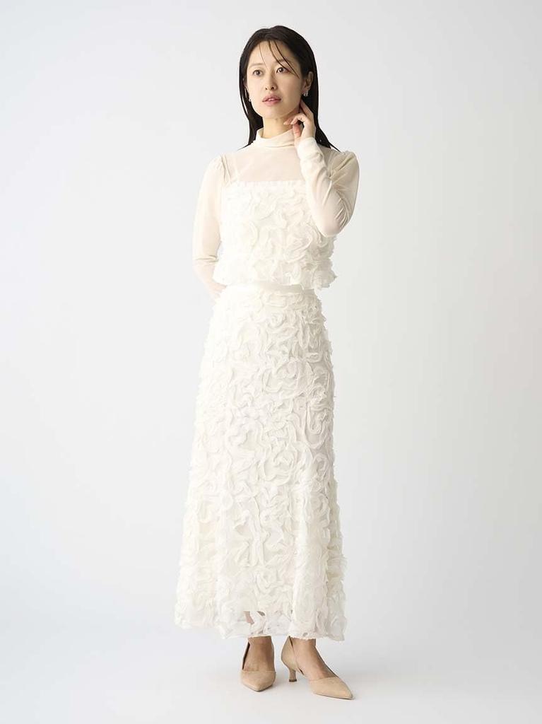 HM Collaboration Heart Embroidered Skirt CWFS251109OWHT38