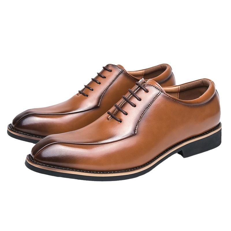 Large Size Leather Shoes Men's Business Dress Men's Shoes Wedding Groom Shoe Leather Men's Oxford Shoes Trendy Shoes