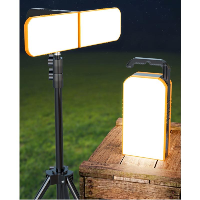 1000LM Faltbare LED Campinglampe, Solar-/USB-wiederaufladbar - Powerbank, Wasserdicht, Haken für Außenarbeiten, Notfall, Nachtfischen
