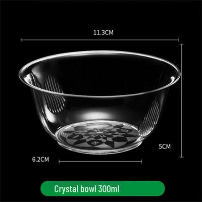 JINWUYUAN 300ml Disposable Crystal Clear Plastic Bowls