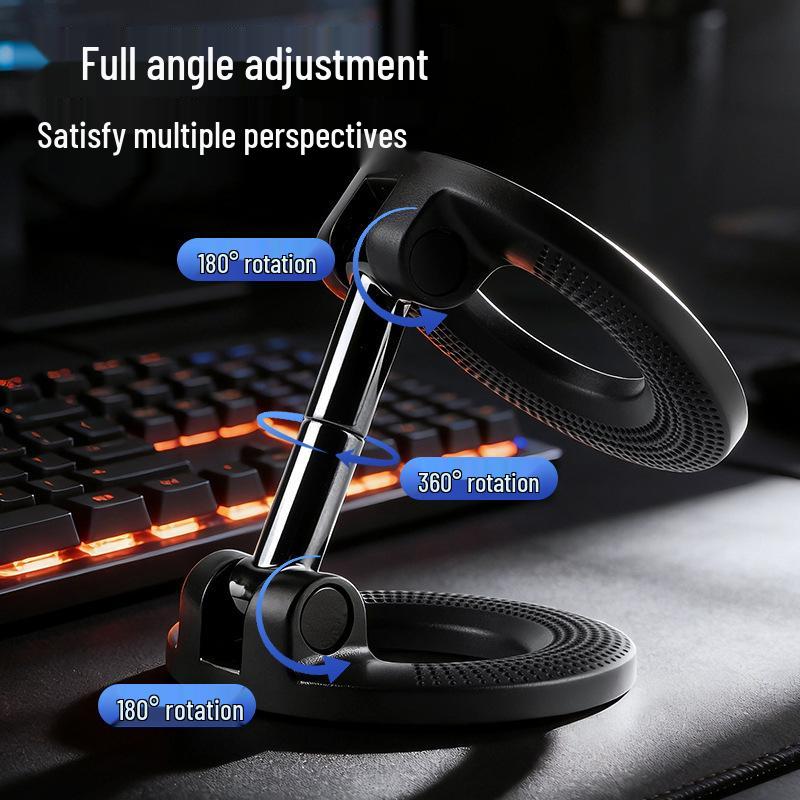 Dual-Sided Magnetic Car Phone Holder with Rotating, Folding Adhesive Design