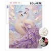 Two Peacock Pearl Kit 5D DIY Round Rhinestone Art Craft for Adults Home Wall Decoration Beginner Friendly Frameless