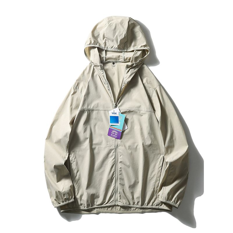 UPF50 Ultra-Thin Breathable Ice Silk Sun Protection Clothing 2024 New Arrival Men's Summer Fishing Outwear Export Lightweight Wind Shield