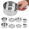 8-teiliges Tragbares Camping-Kochgeschirr-Set Edelstahl Wander-Topf Pfanne Tasse Set für Picknick BBQ