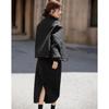 Demana Winter Warm Stand Collar Jacket & Quilted Skirt Set