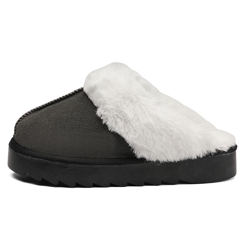 Moda Inverno Leggere Tinta Unita Antiscivolo Resistenti all'Usura Velluto Calde Pantofole Casual Mezzo Supporto Cotone Pantofole 36-43