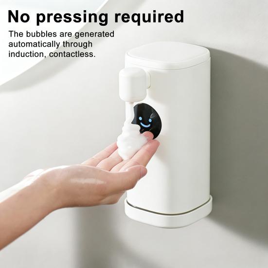 Automatic Foaming Soap Dispenser 350ml Rechargeable Soap Dispenser with 20-Second LED Timer Touchless Smart Hand Soap Dispenser