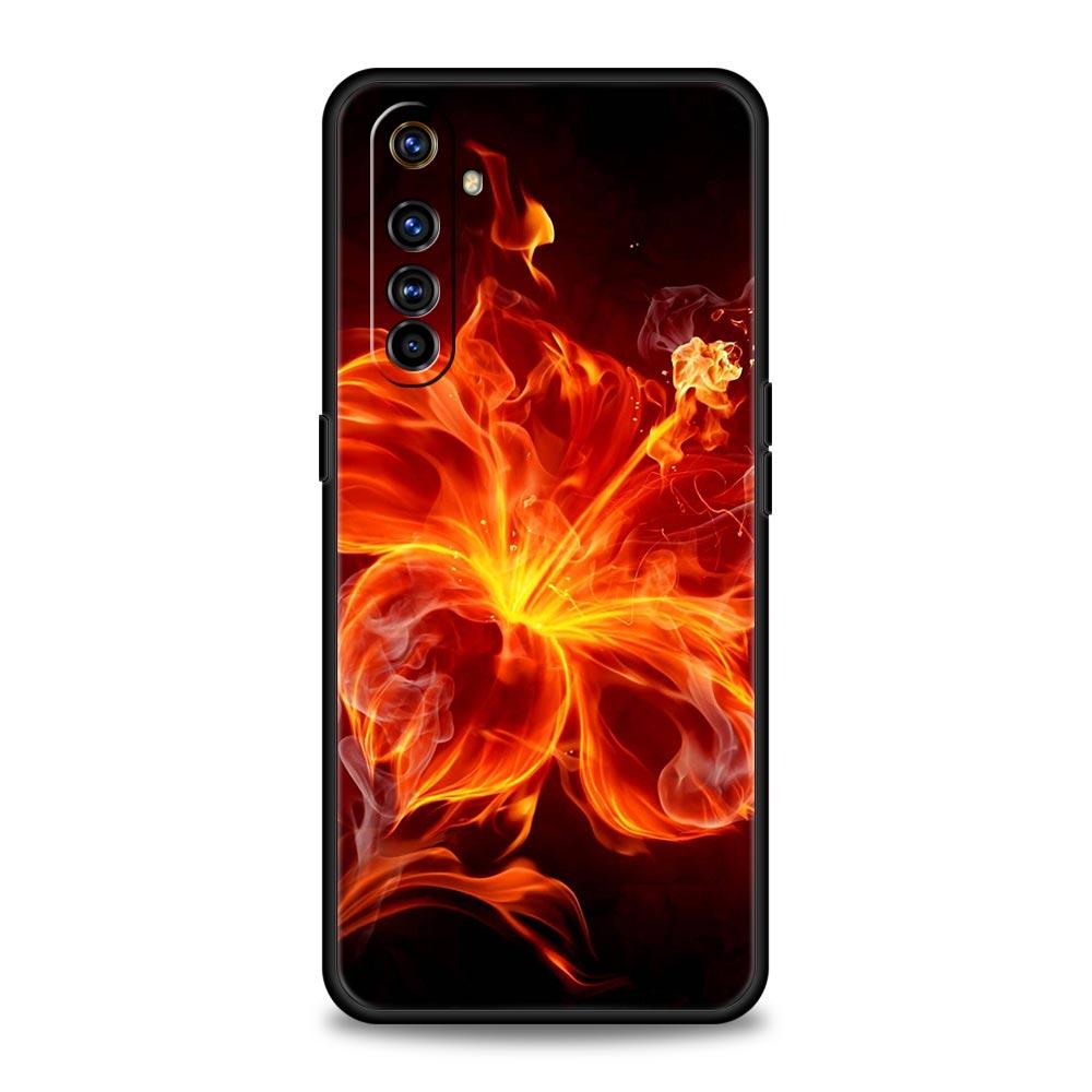 Flame Pattern Phone Case For Realme 13 12 10 9 8 7 GT3 GT5 GT2 Pro Plus 5G C21 C25 C35 GT Neo 2 3 3T 5 Cover