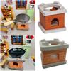 Cooktop Real Cooking Toys Full Simulation Wood Kitchenware Set Doll House Kitchen Children's Play