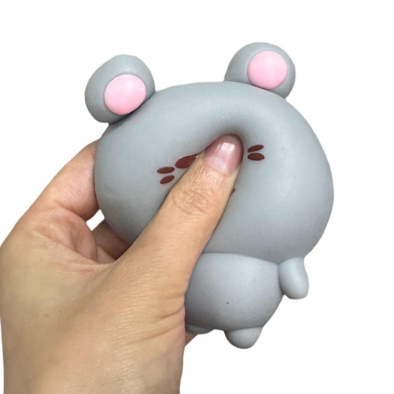 Jucărie Kawaii Moale de Strâns Șoarece Animal Abstract Squishy Jucărie Fidget Amuzantă pentru Ameliorarea Stresului Lipicioasă Jucărie Moale de Strâns Ventilație Cadou