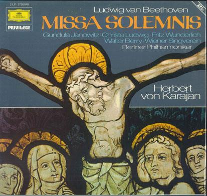 LP Record HERBERT VON KARAJAN BERLINER PHILH  Beethoven Missa Solemnis 2726048 DEUTSCHE GRAMM Germany Classical Used
