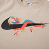 Nike Sweatshirt With Brand Logo Printed Animal Pattern Ribbed Crew Neck Casual Pullover Kids Sweatshirts Beige HF6690126