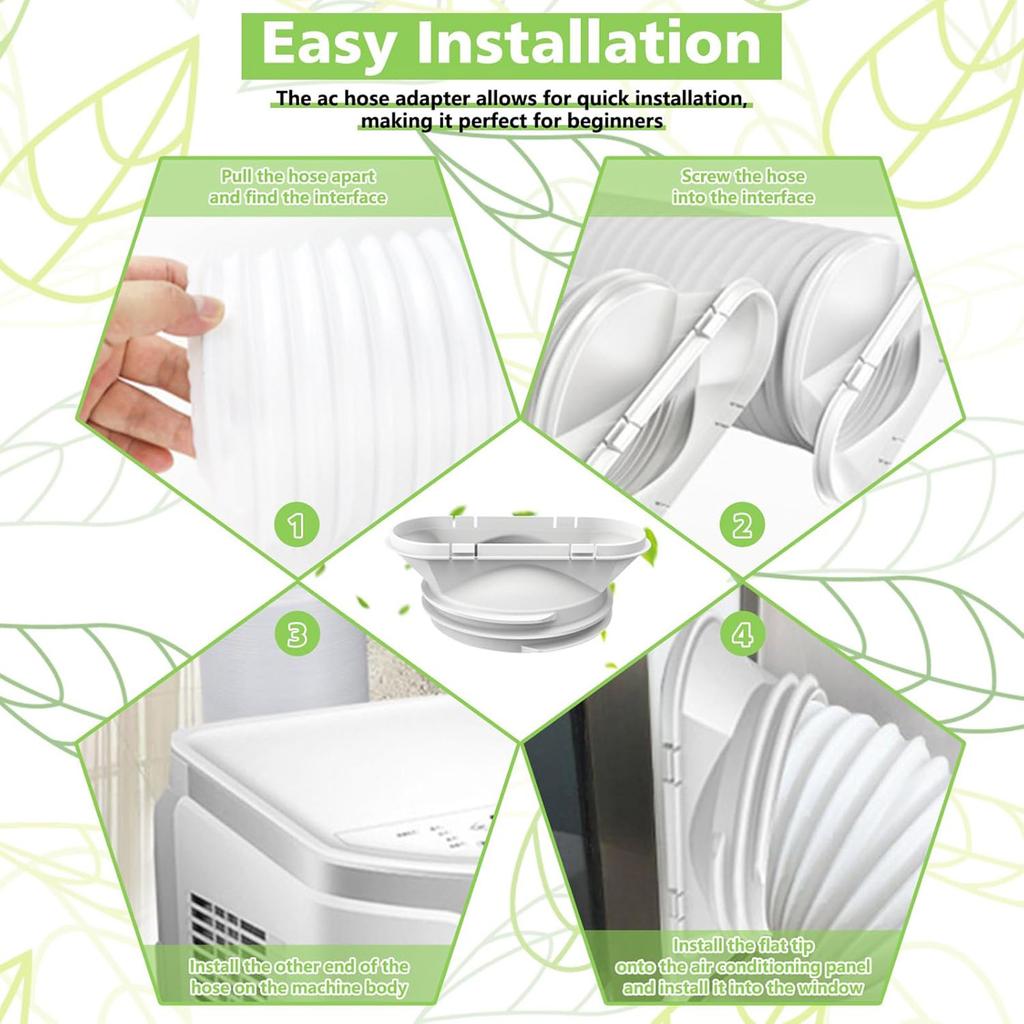 Air Conditioning Exhaust Hose Coupler Adapter Air Conditioning Hose Extension Set Plastic Texture Suitable for Ports